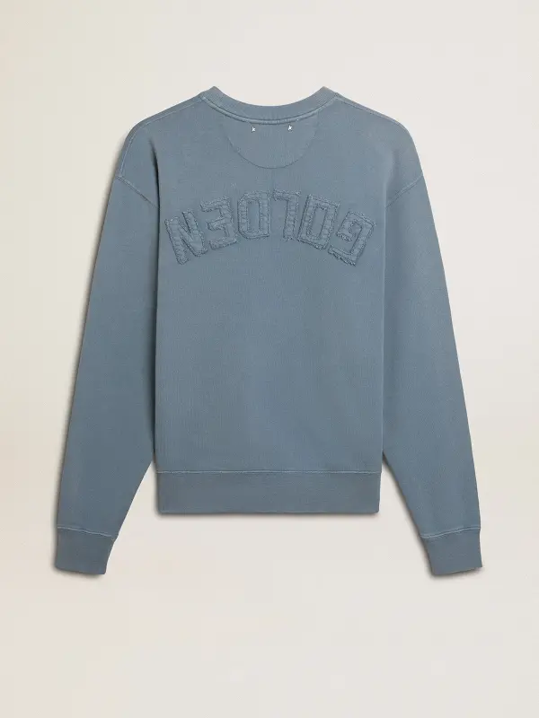 Baby blue sweatshirt with reverse logo on the back – Jersey Capsule online