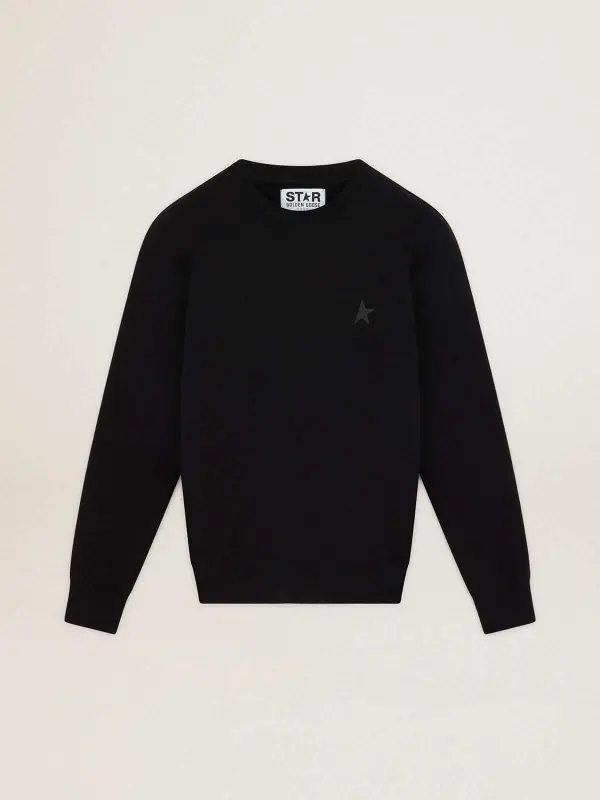 Black Archibald Star Collection sweatshirt with tone-on-tone star on the front online