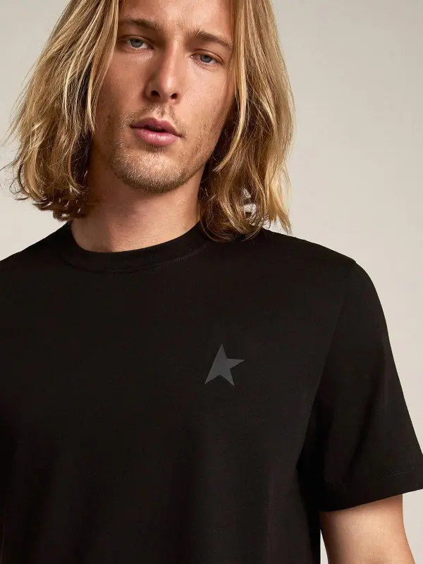 Black Star Collection T-shirt with tone-on-tone star on the front online