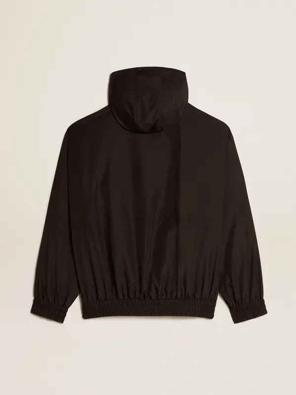 Black windbreaker with hood online