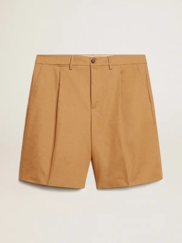 Men’s Bermuda shorts in beige cotton online
