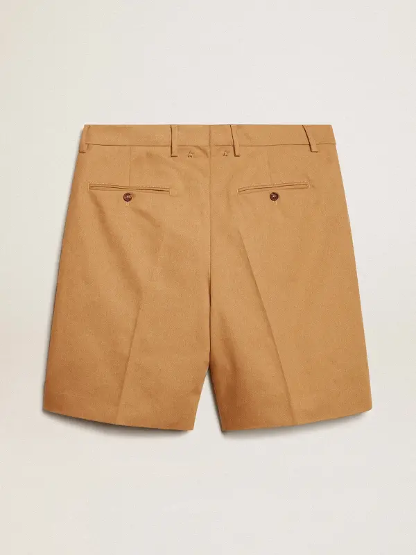 Men’s Bermuda shorts in beige cotton online