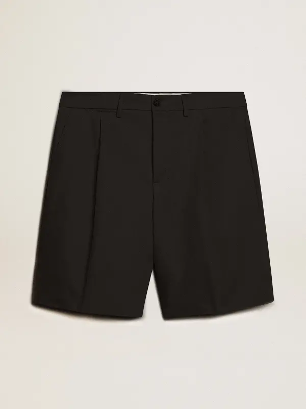 Men’s Bermuda shorts in black cotton online