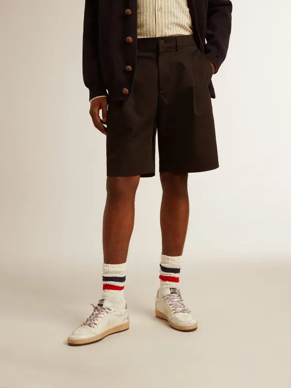 Men’s Bermuda shorts in black cotton online