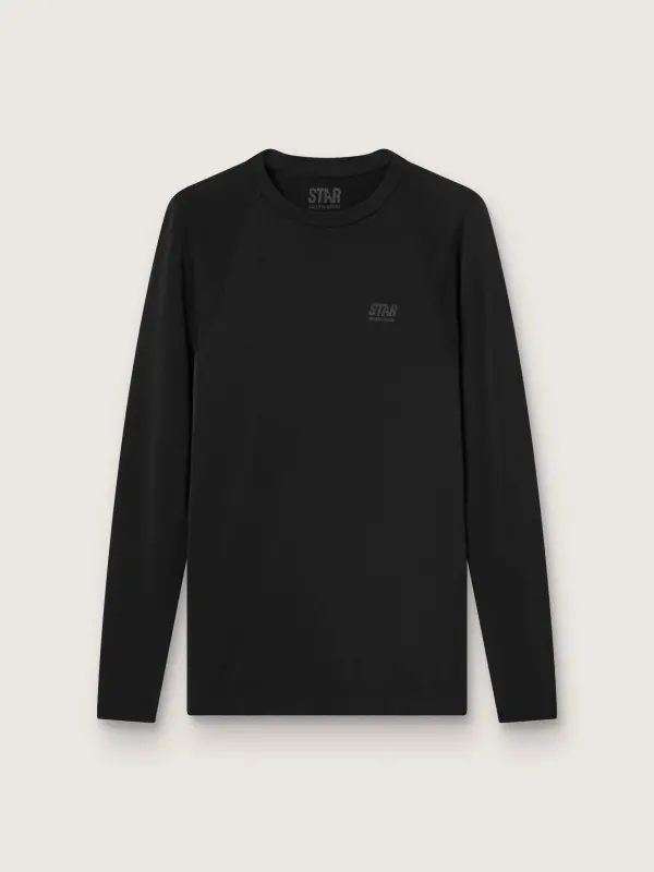 Men’s black long-sleeve sports top online