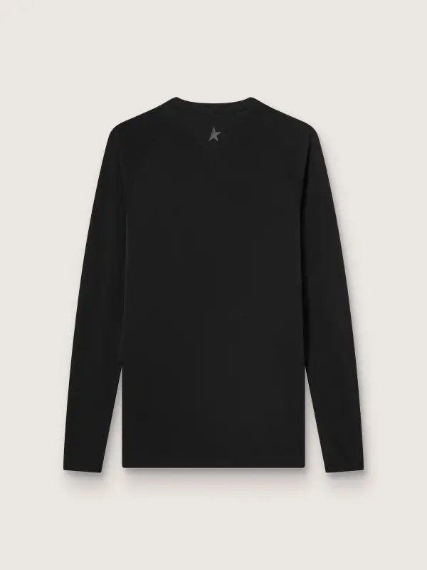 Men’s black long-sleeve sports top online