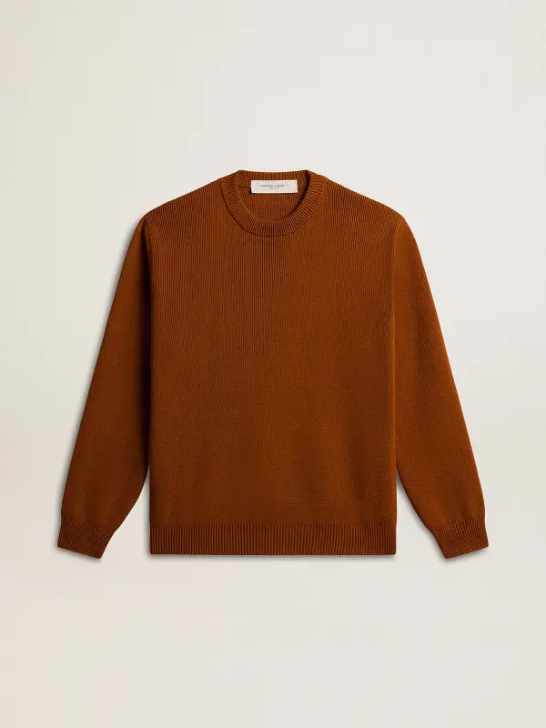 Men’s crew-neck sweater with logo on the back online