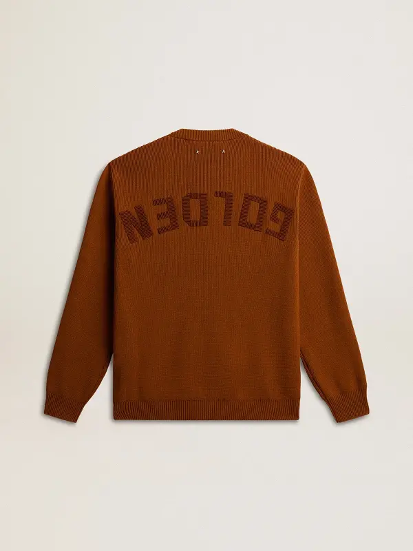 Men’s crew-neck sweater with logo on the back online