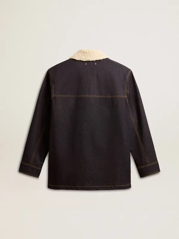 Men’s denim pea coat jacket online