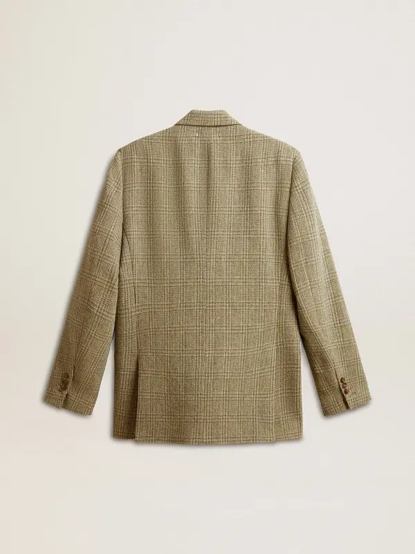 Men’s double-breasted blazer in Shetland wool online