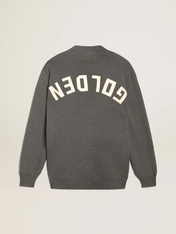 Men’s grey cotton cardigan with buttons – Golden Goose online