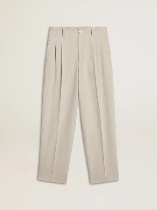 Men’s joggers in khaki wool blend online