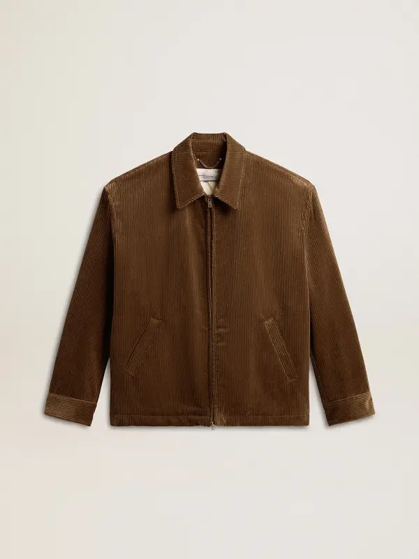 Men’s olive-green corduroy jacket online