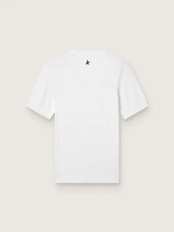 Men’s slim-fit white sports T-shirt online