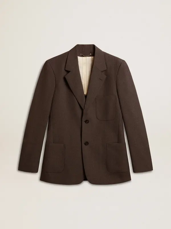 Men’s tailored jacket in anthracite gray virgin wool online