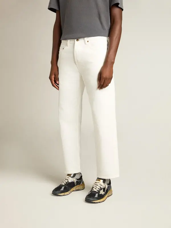 Men’s white denim pants online