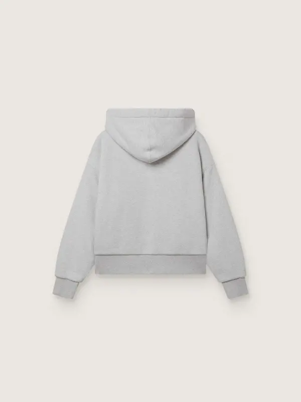 Star unisex hooded sweatshirt in gray melange cotton online