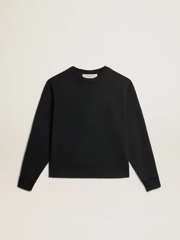 Sweatshirt in washed black with reverse logo on the back – Jersey Capsule online