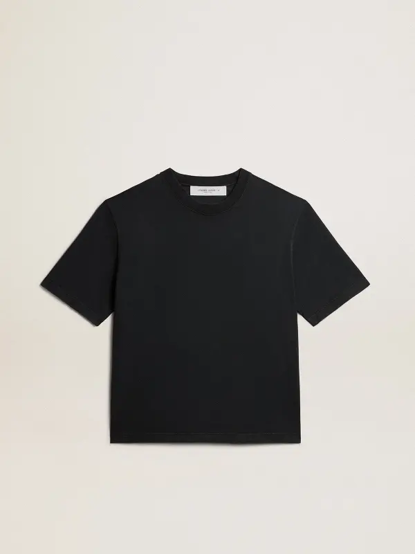 T-shirt in washed black with reverse logo on the back – Jersey Capsule online