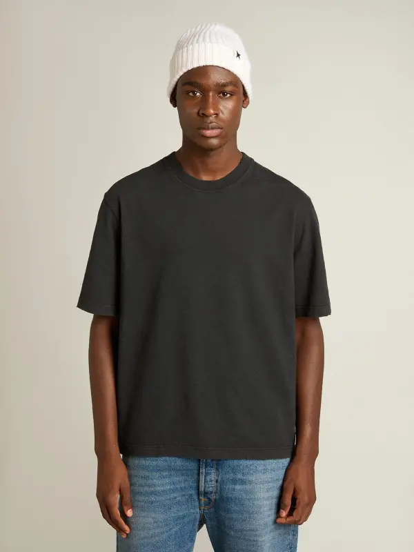 T-shirt in washed black with reverse logo on the back – Jersey Capsule online