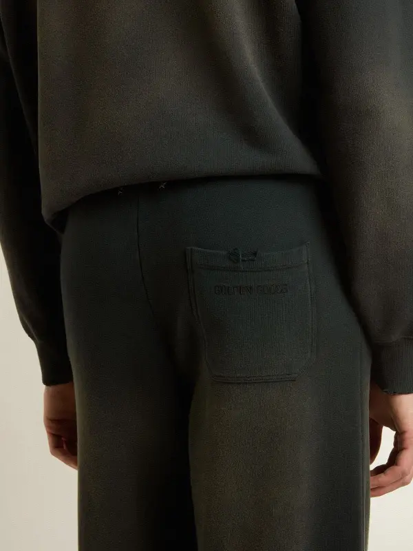 Unisex washed black joggers online