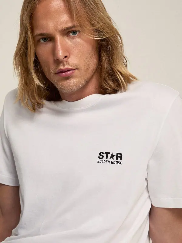 White Star Collection T-shirt with contrasting black logo and star online