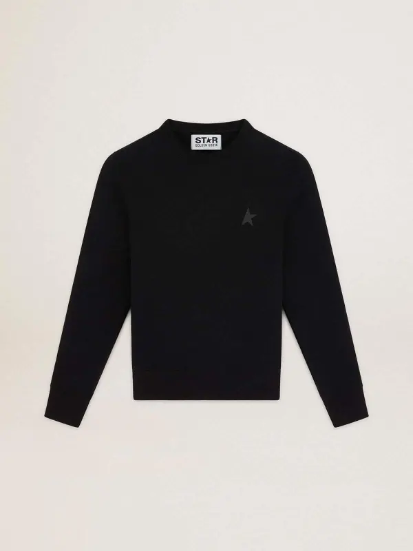 Black Athena Star Collection sweatshirt with tone-on-tone star on the front online