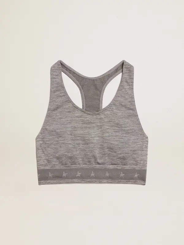 Gray melange athletic top online