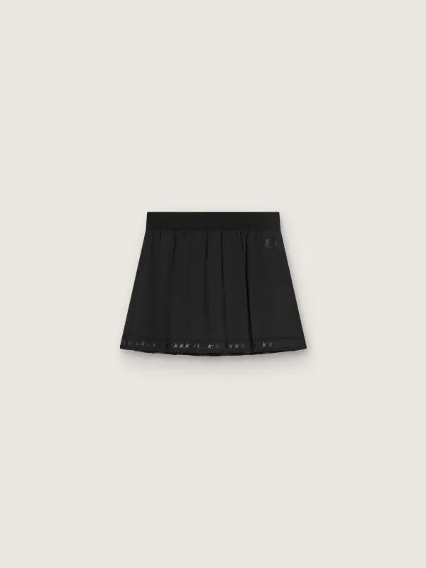 Pleated sports miniskirt in black online