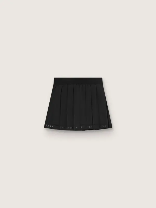 Pleated sports miniskirt in black online