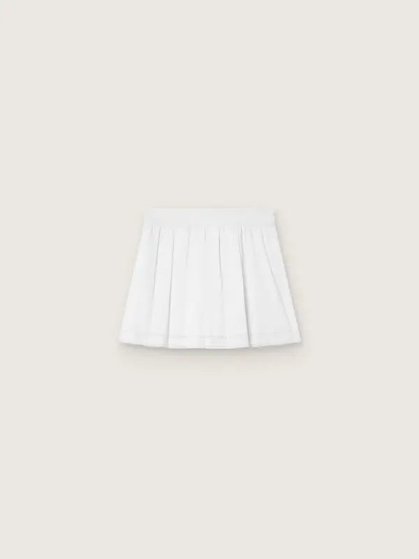 Pleated sports miniskirt in white online