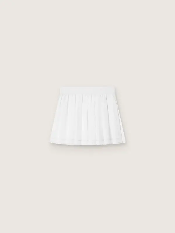 Pleated sports miniskirt in white online
