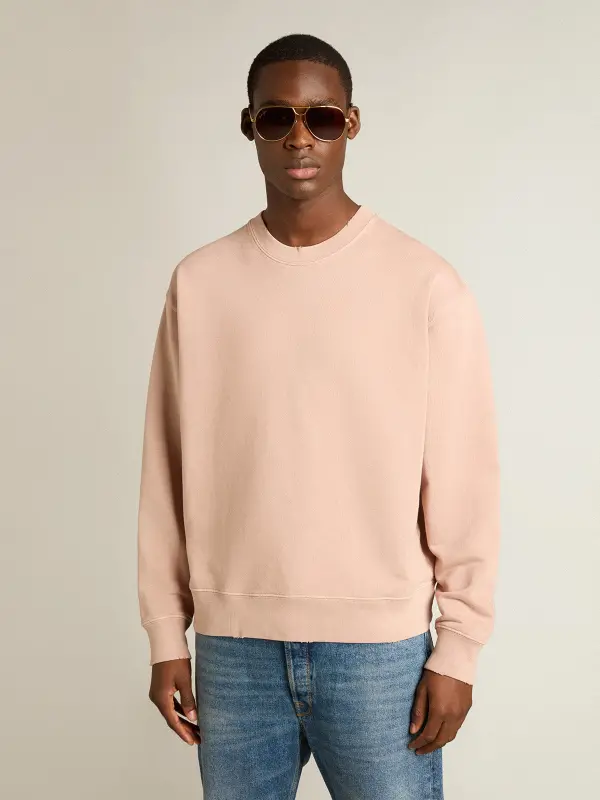 Powder-pink sweatshirt with reverse logo on the back – Jersey Capsule online