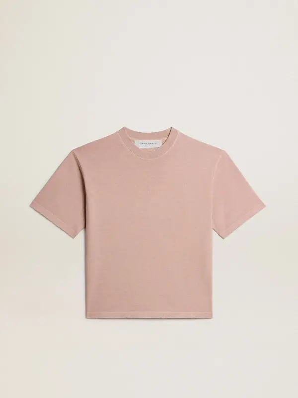 Powder-pink T-shirt with reverse logo on the back – Jersey Capsule online