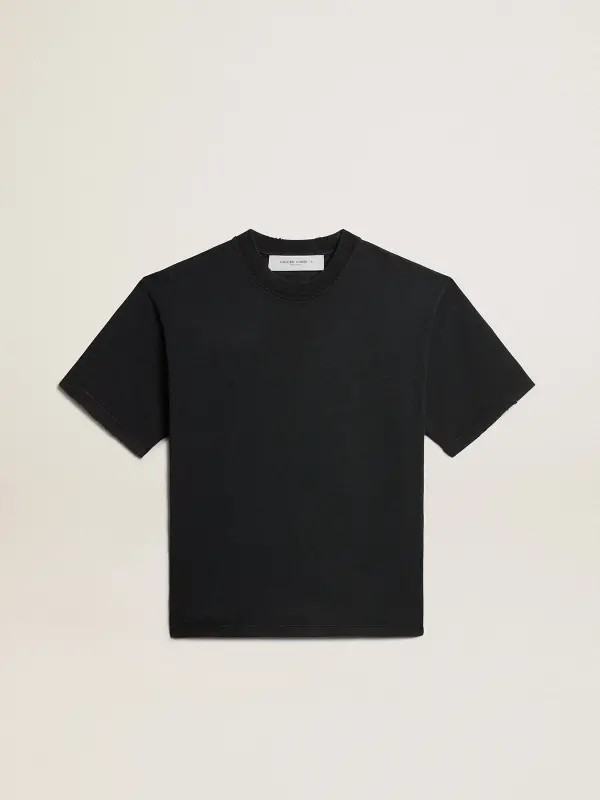 T-shirt in washed black with reverse logo on the back – Jersey Capsule online