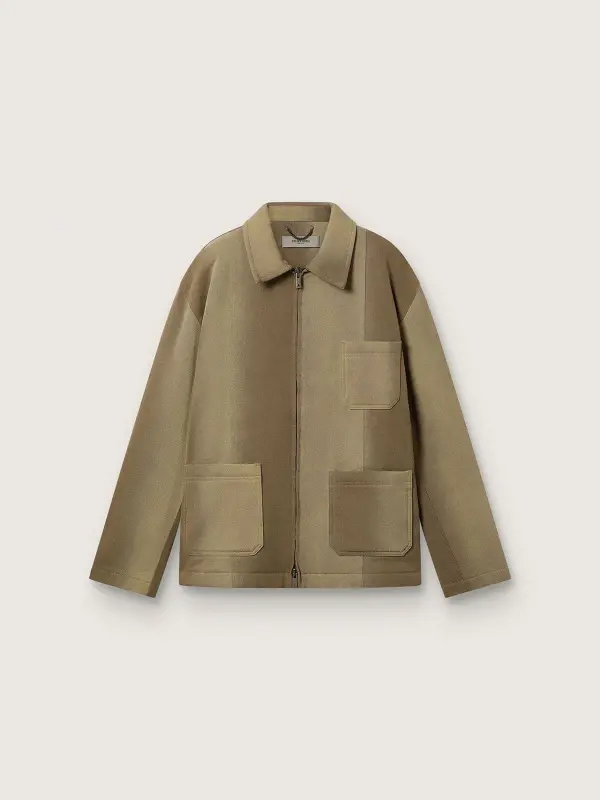 Unisex padded jacket in shades of khaki online