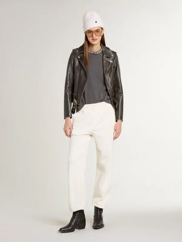 White joggers online