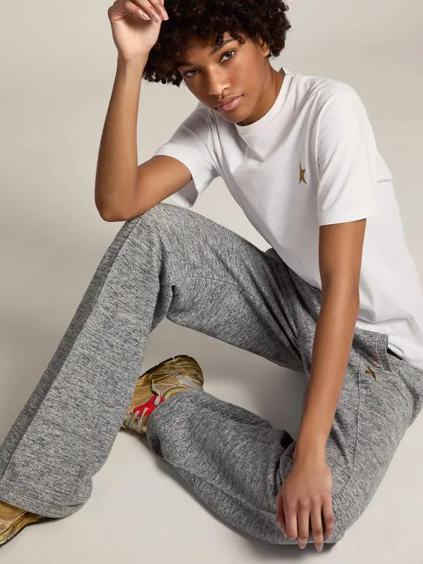 White Star Collection T-shirt with star in gold glitter on the front online