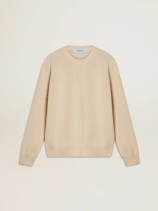 Women’s beige sweater with ‘Golden’ lettering on the back online
