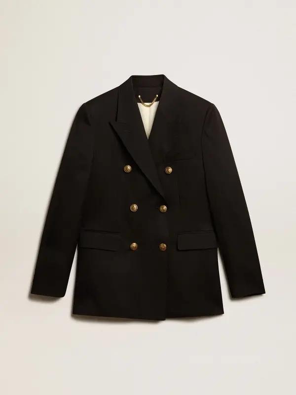 Women’s black double-breasted blazer online