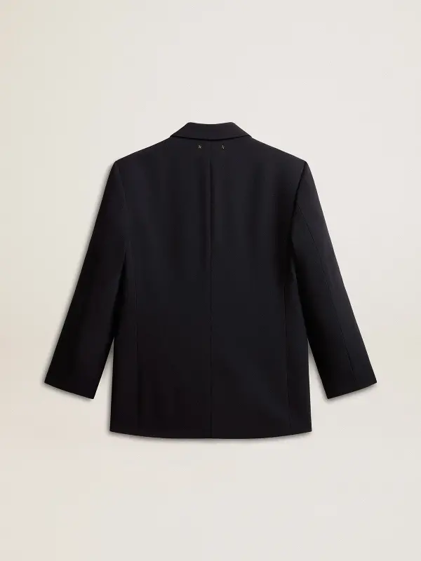 Women’s black wool-blend blazer jacket online
