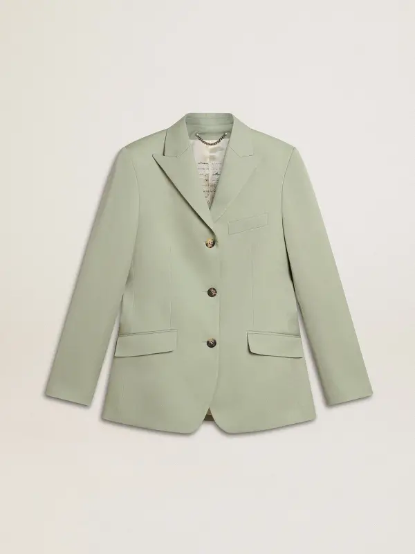 Women’s blazer jacket in sage-green wool online