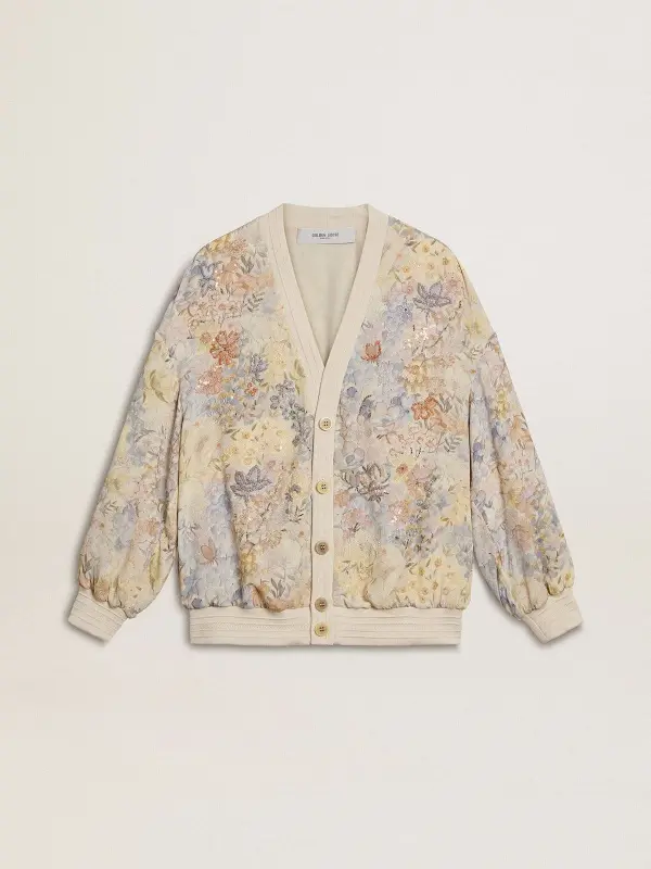 Women’s cardigan with floral print and embroidery online