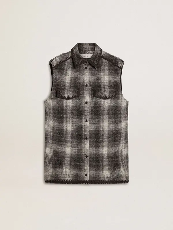 Women’s dark gray wool-blend shirt dress online