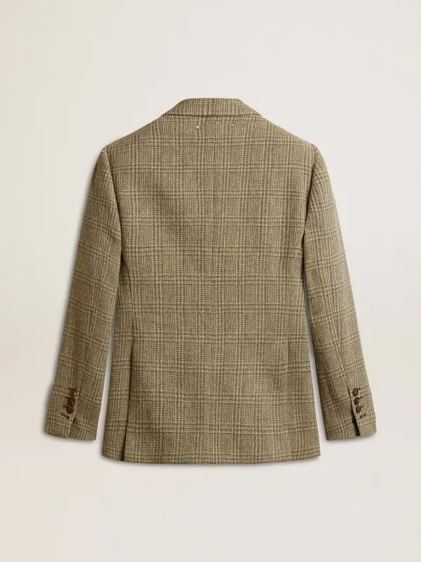 Women’s double-breasted blazer in Shetland wool online