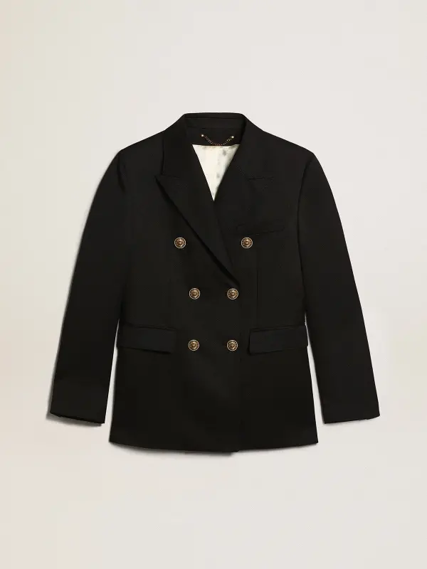 Women’s double-breasted blue blazer – Golden Goose online