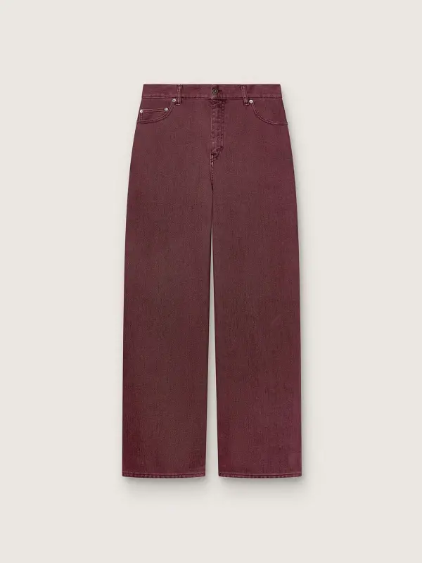 Women’s jeans in burgundy denim online