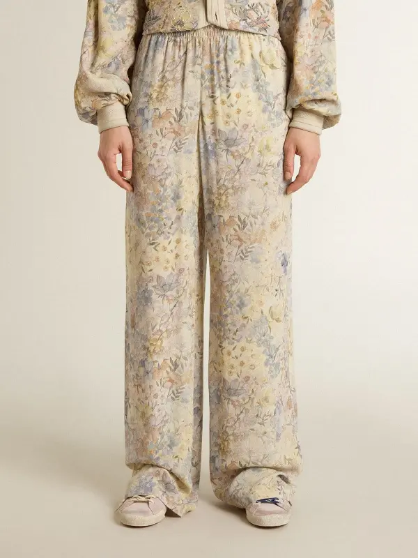 Women’s multicolor joggers with floral print online