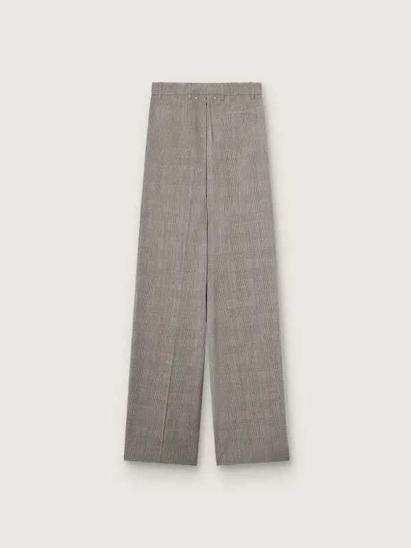 Women’s oversized pants in gray Prince of Wales check online