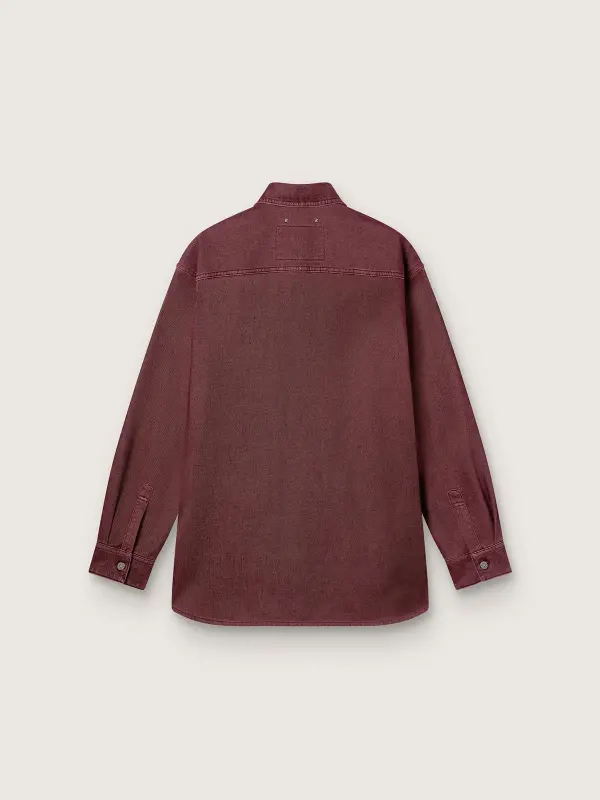 Women’s shirt in burgundy denim online